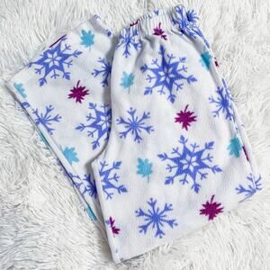 FROZEN • Snowflake Print Fleece Pajama Bottoms Pants